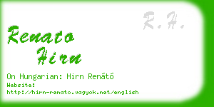 renato hirn business card
