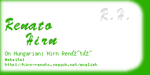 renato hirn business card